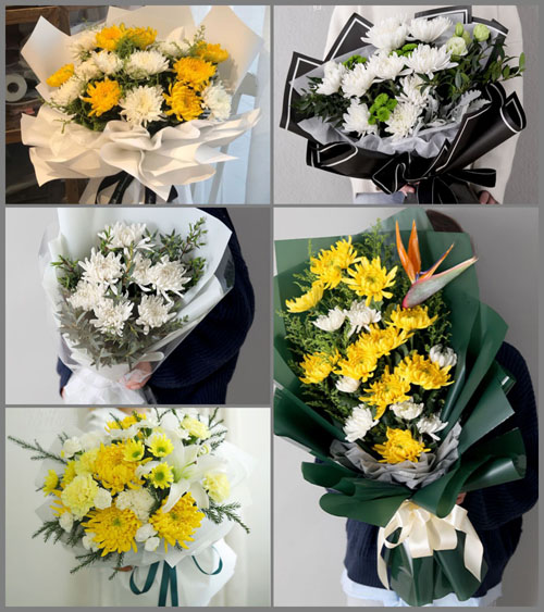 云南曲靖师宗县竹基镇白事花束代送